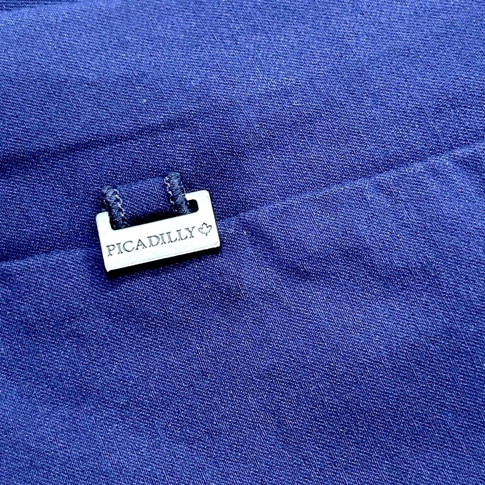 👖▫️ PICADILLY Navy Blue Pull-On Capri Pants | Quiet Luxury Minimal | Sz 4‎ - Picture 4 of 5